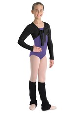 Bloch Children's Crop Tie Front Top - Black