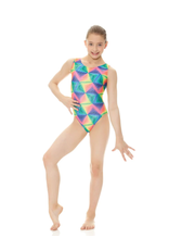 Mondor Printed Art Deco Leotard