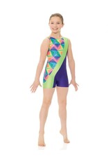 Mondor Printed Art Deco Unitard