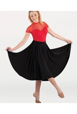 Body Wrappers Below The Knee Circle Skirt - Black