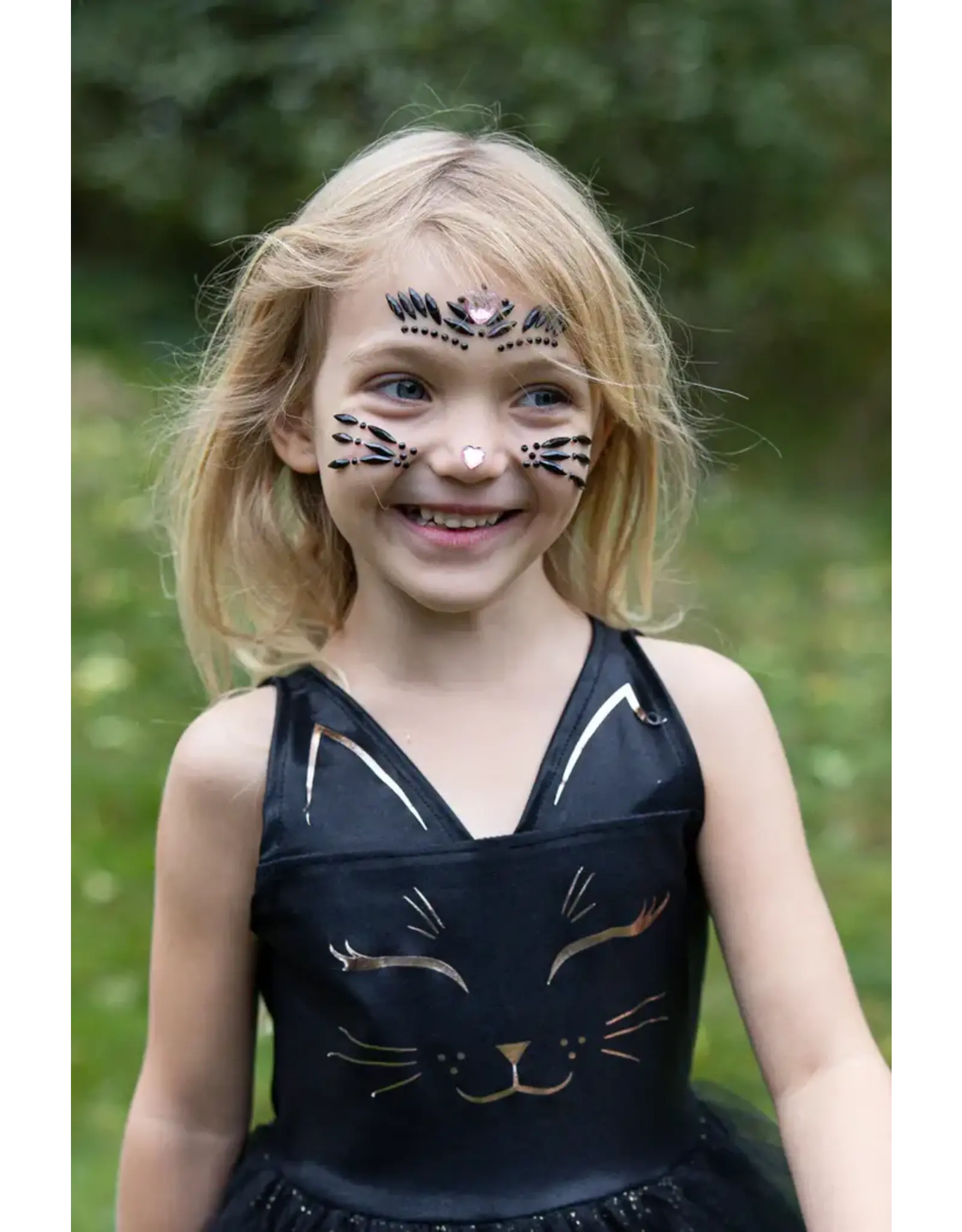 Great Pretenders Black Cat Face Crystals