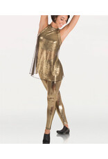 Body Wrappers Liquid Lamé Footless Pant Galaxy Gold