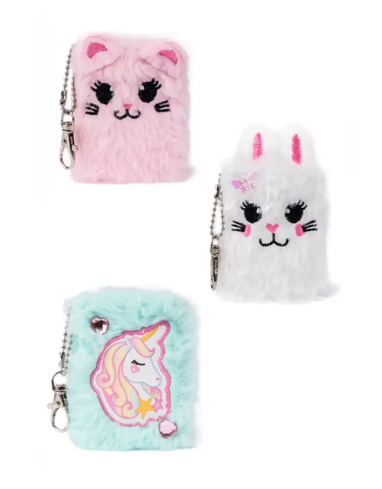 Great Pretenders Mini Furry Friends Keychain Journal - Assorted
