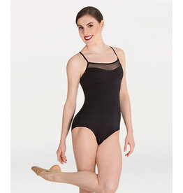 Body Wrappers *Disc* Mesh Insert Camisole Leotard  Large
