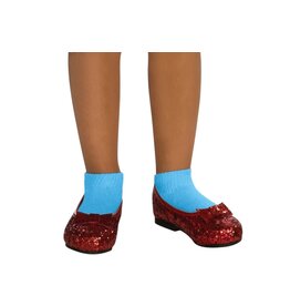Rubies Costume *Discontinued* Deluxe Sequin Kids Dorothy Shoes  Large (2-3)