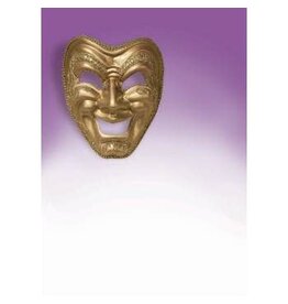 Forum Novelties Inc. *Discontinued* Gold Comedy/Tragedy Masks  Comedy