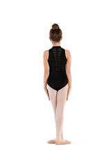 Bloch *Disc* Children's Rosy Mock Neck Zip Front Leotard