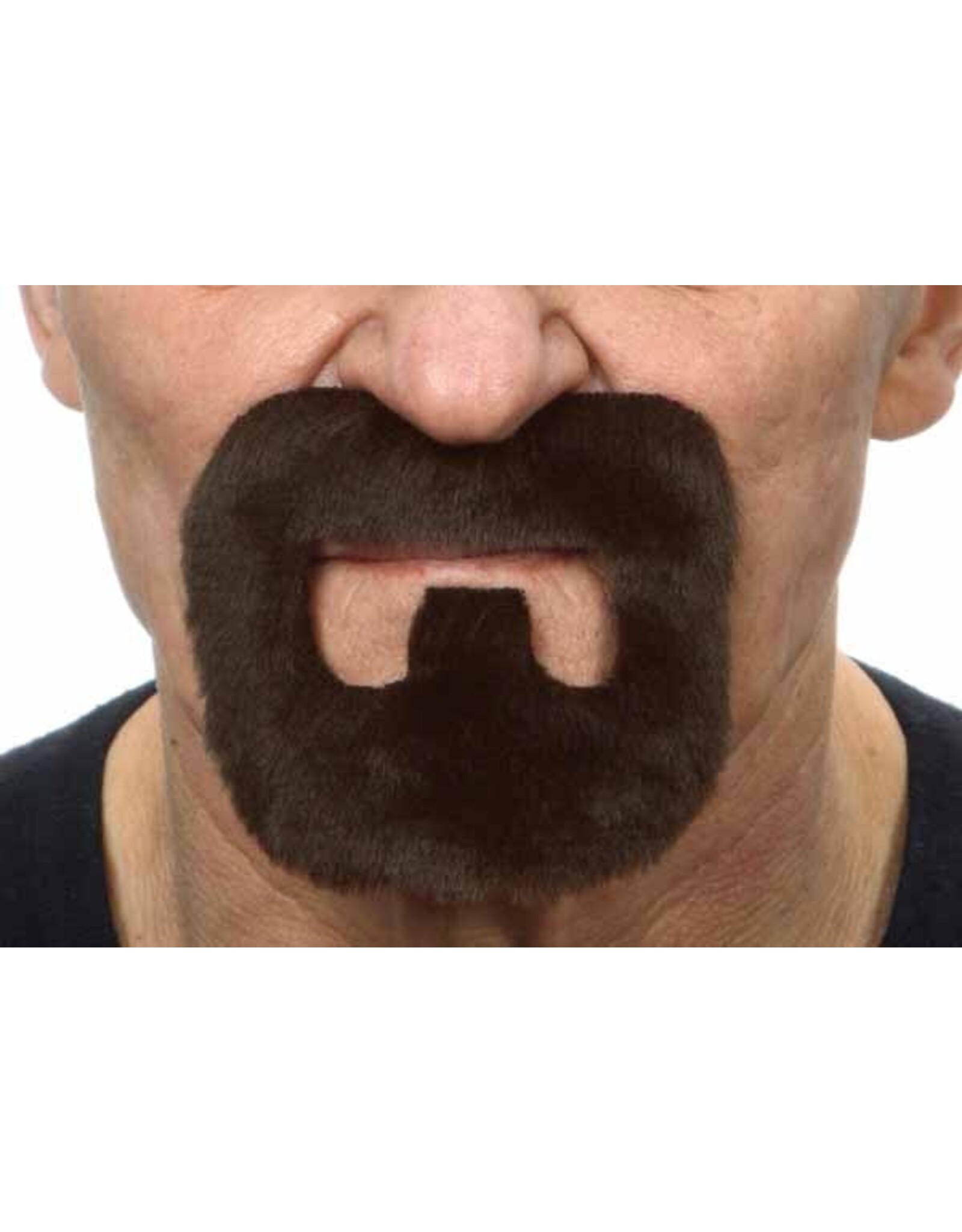 European Moustaches Goatee 10.5cm x 9.5cm  Dark Brown