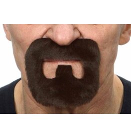 European Moustaches Goatee 10.5cm x 9.5cm  Dark Brown