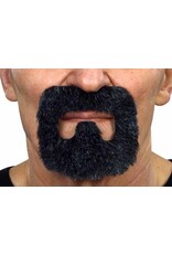 European Moustaches Goatee 10.5cm x 9.5cm  Black and Grey