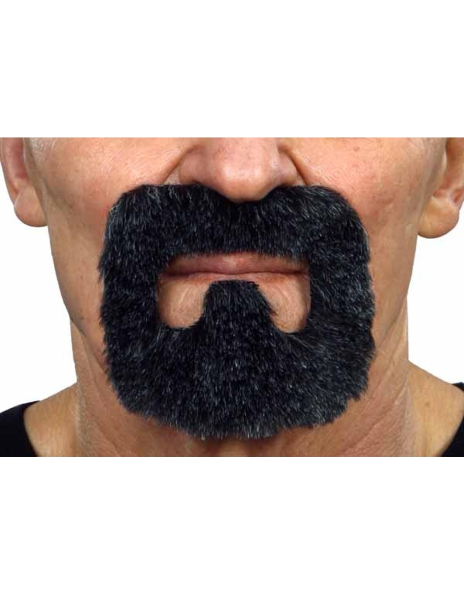 European Moustaches Goatee 10.5cm x 9.5cm  Black and Grey