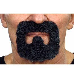 European Moustaches Goatee 10.5cm x 9.5cm  Black and Grey