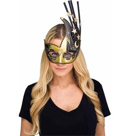 Fun World Half Mask Celestial Black/Gold
