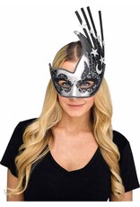 Fun World Half Mask Celestial Black/Silver