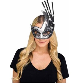Fun World Half Mask Celestial Black/Silver
