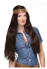 Westbay Wigs Hippie Wig with Detachable Headband Brown
