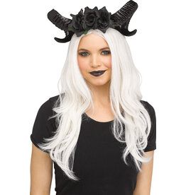 Fun World Horn Flower Headpiece Black
