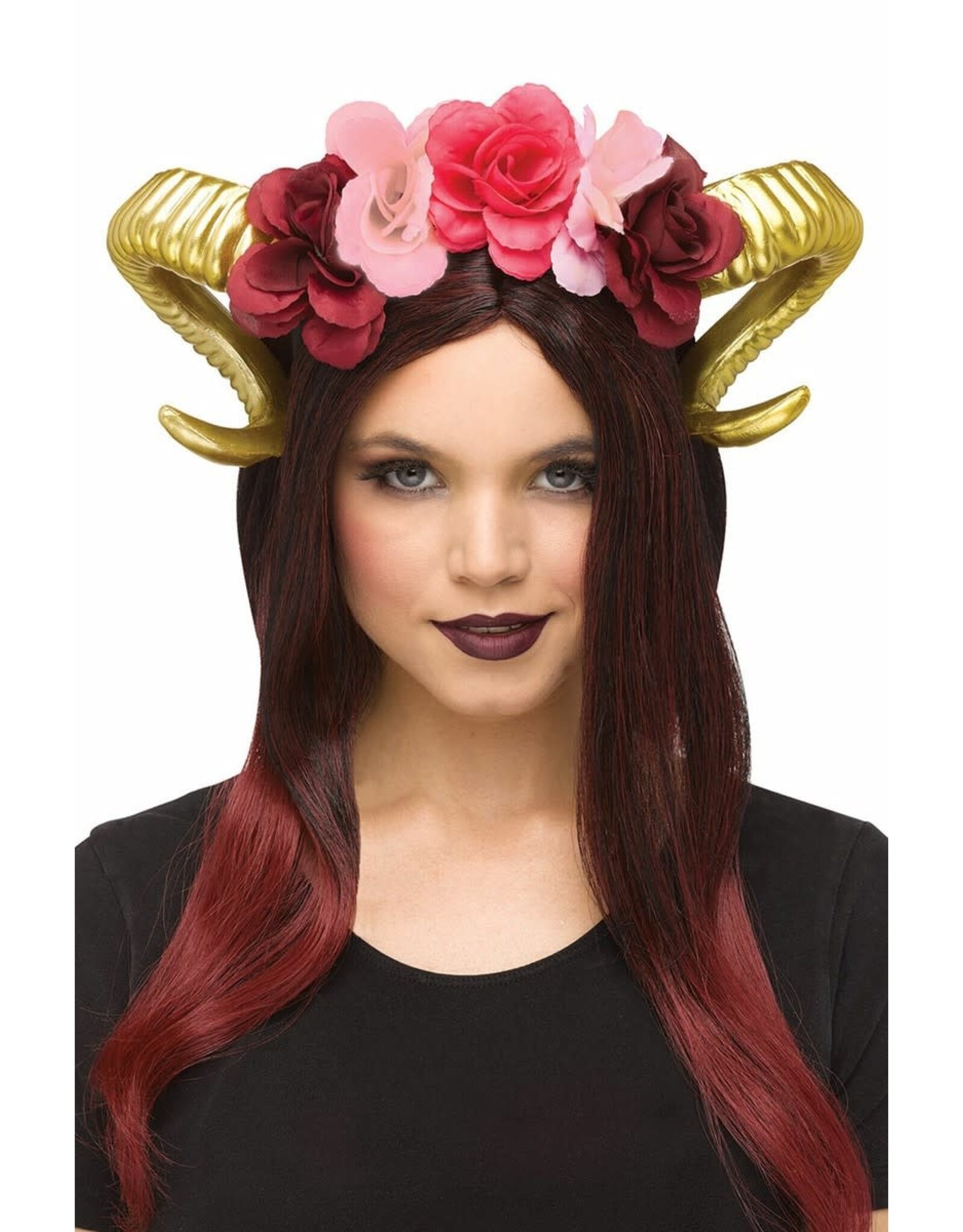 Fun World Horn Flower Headpiece Gold