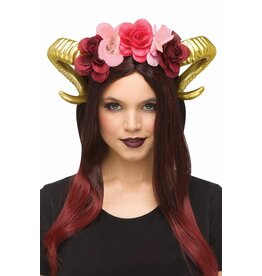 Fun World Horn Flower Headpiece Gold