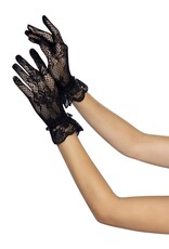 Leg Avenue Lace Gloves Black