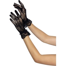 Leg Avenue Lace Gloves Black