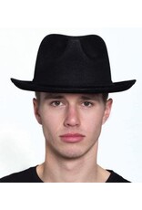 HM Smallwares Leather-like Gangster Hat  Black