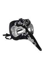 Beistle Long Nose Mask Black/Silver