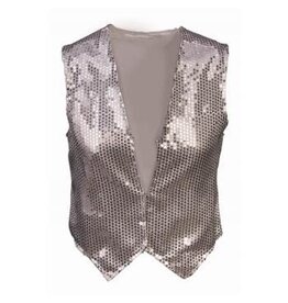 Forum Novelties Inc. Sequin Vest - Adults Silver