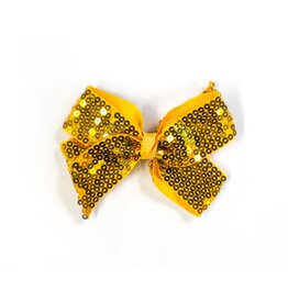 Mimy Design Sequinned Bow Clip Gold