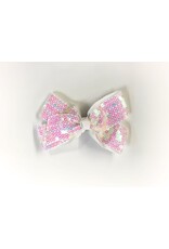 Mimy Design Sequinned Bow Clip White