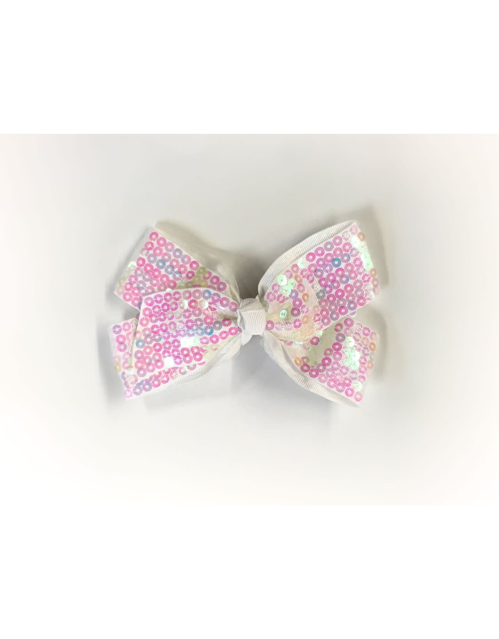 Mimy Design Sequinned Bow Clip White
