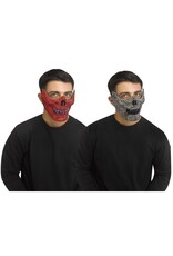 Fun World Skull Mask with Rhinestones Silver