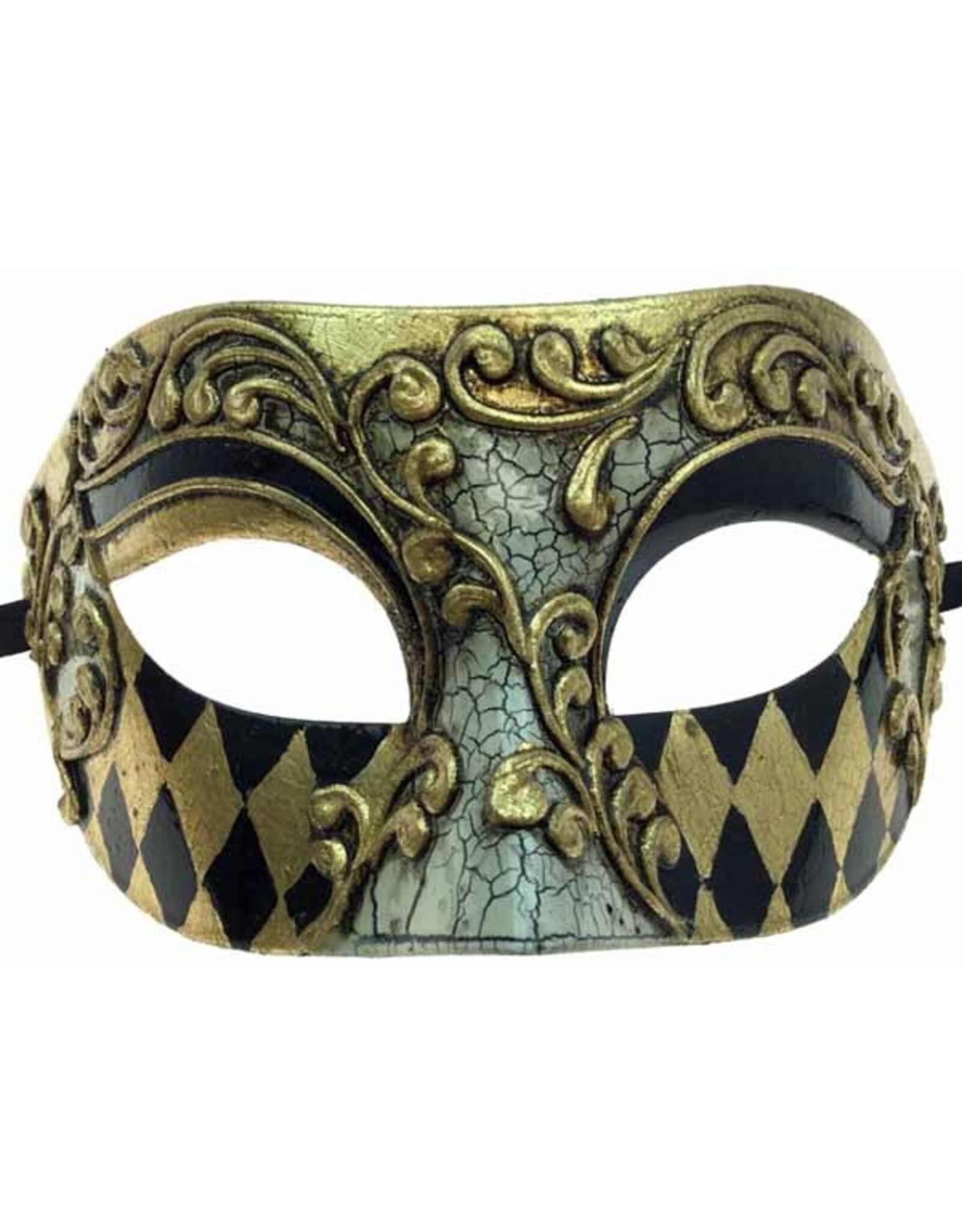 KBW Venetian Plastic Man Mask Gold