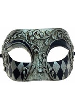 KBW Venetian Plastic Man Mask Silver