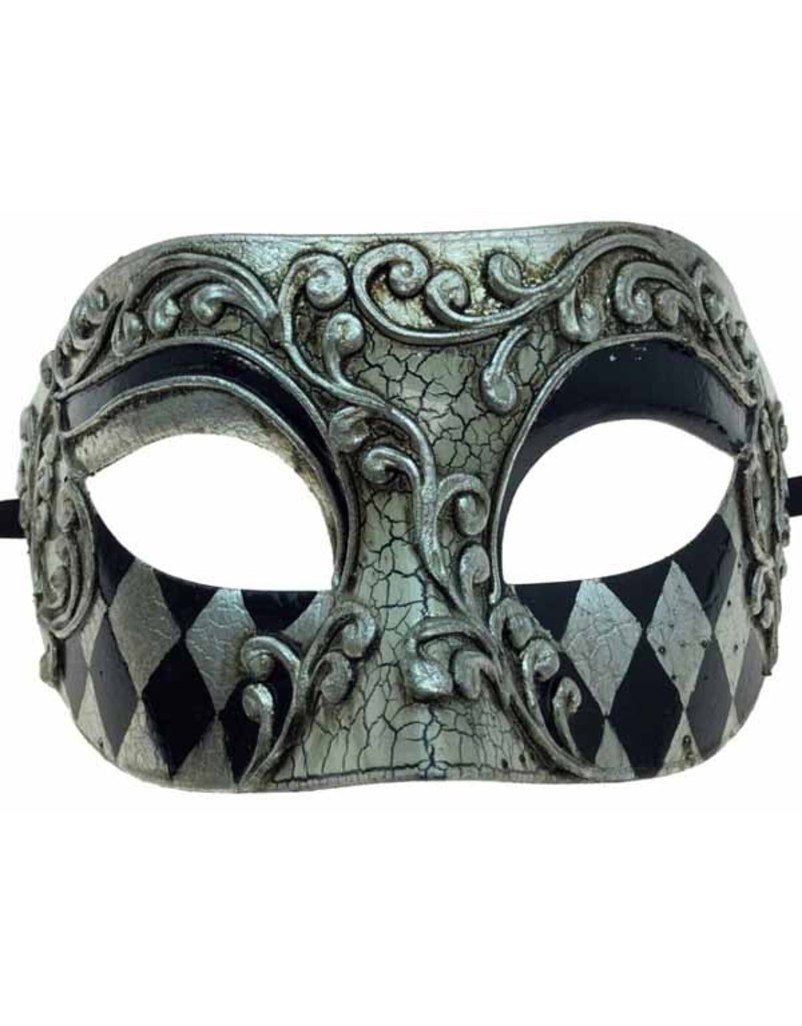 KBW Venetian Plastic Man Mask Silver