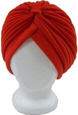 SKS Novelty Vintage Pleated Turban Red