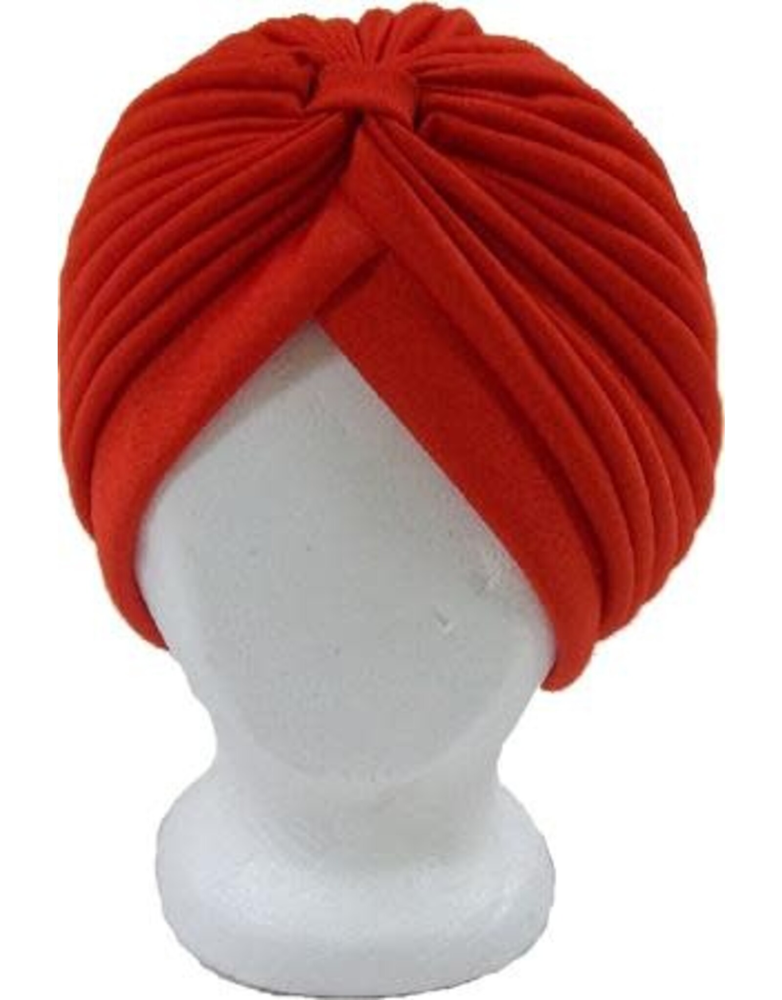 SKS Novelty Vintage Pleated Turban Red