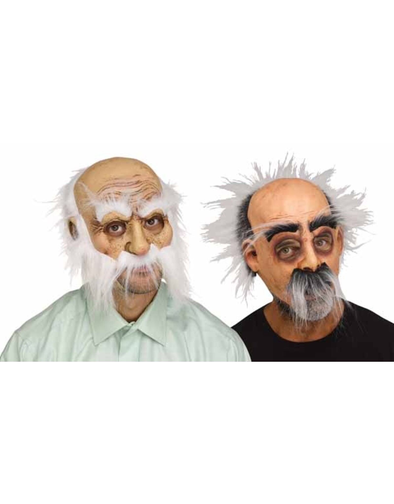 Fun World Whisker Walters Old Man Mask  White