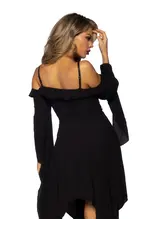 Leg Avenue Bell Sleeved Peasant Dress - Black XL