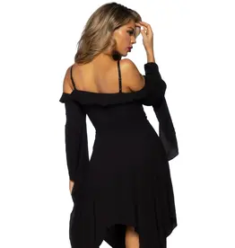 Leg Avenue Bell Sleeved Peasant Dress - Black XL