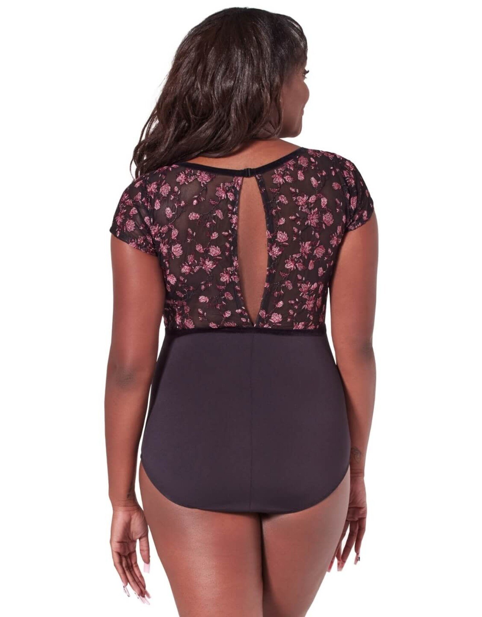 Capezio Ornate Romance Fascination Short Sleeve Mesh Leotard