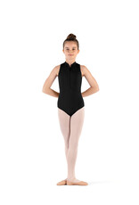 Bloch *Disc* Children's Rosy Mock Neck Zip Front Leotard