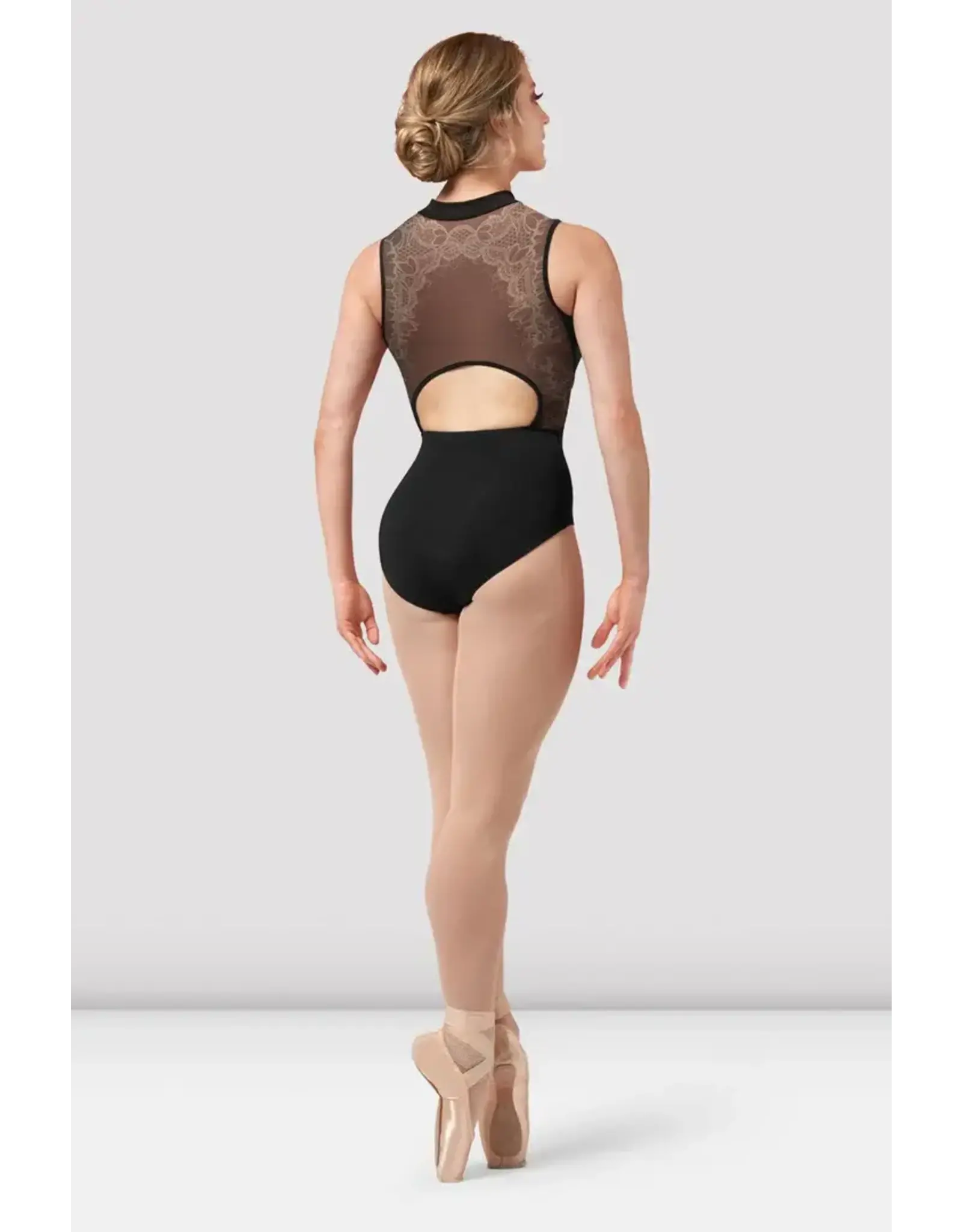 Bloch Lace Zipper Front Mesh Back Leotard - Petite