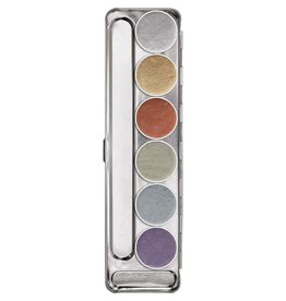 Kryolan Kryolan Aquacolor Palette - 6 Color Metallic