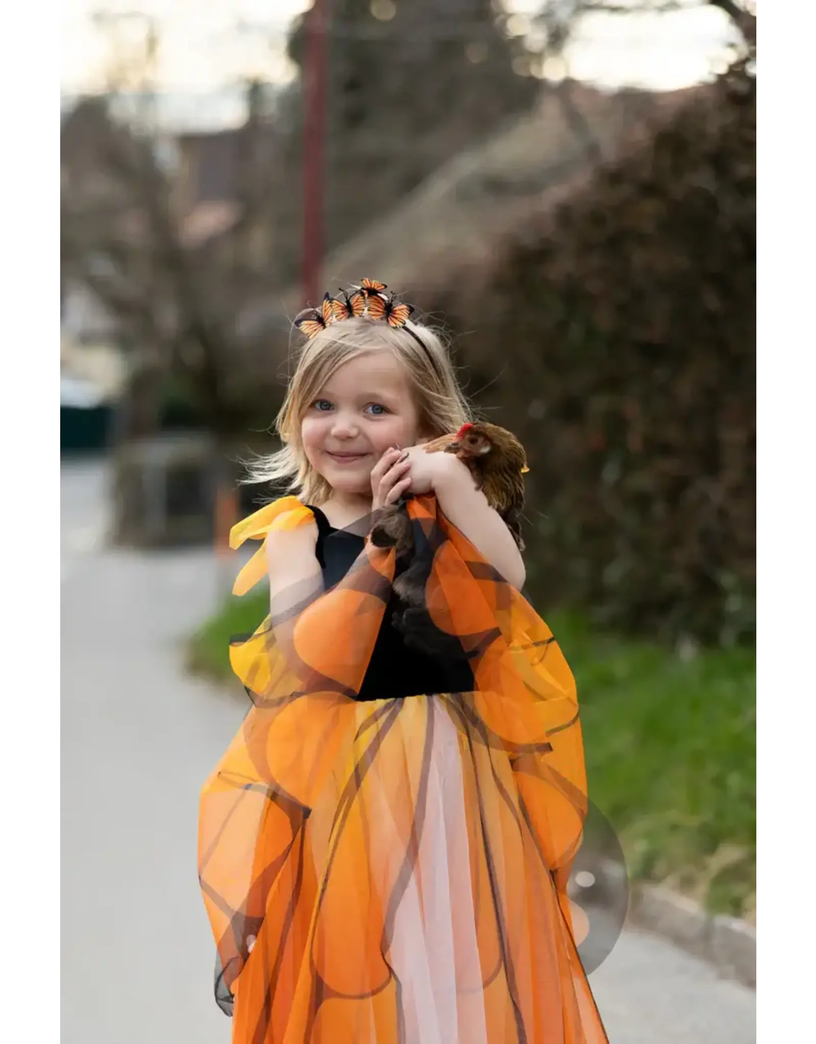 Great Pretenders Monarch Butterfly Twirl Dress with Wings and Headband