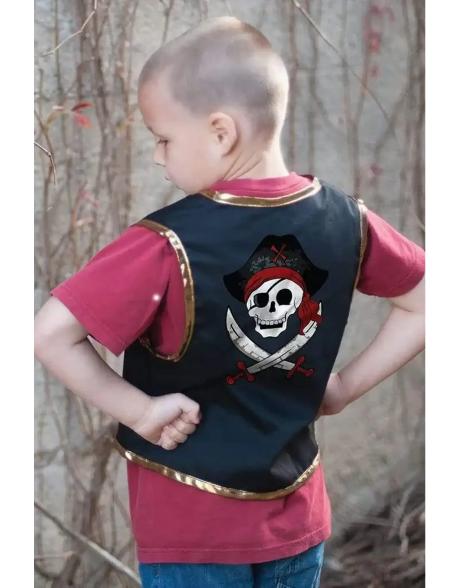 Great Pretenders Pirate Vest with Eye Patch 4-7