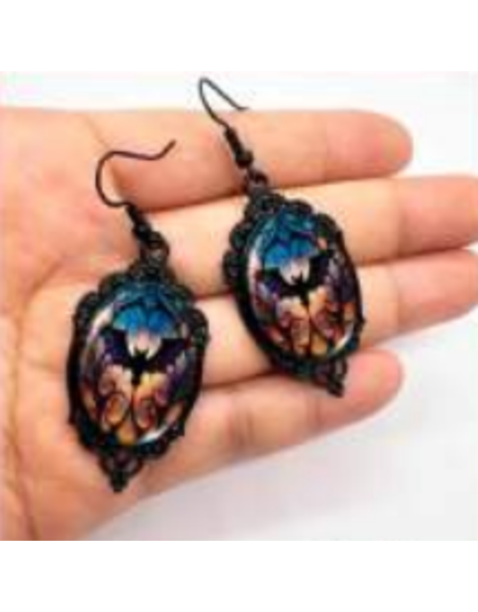 HM Smallwares Antique Bat Motif Earrings