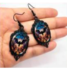 HM Smallwares Antique Bat Motif Earrings