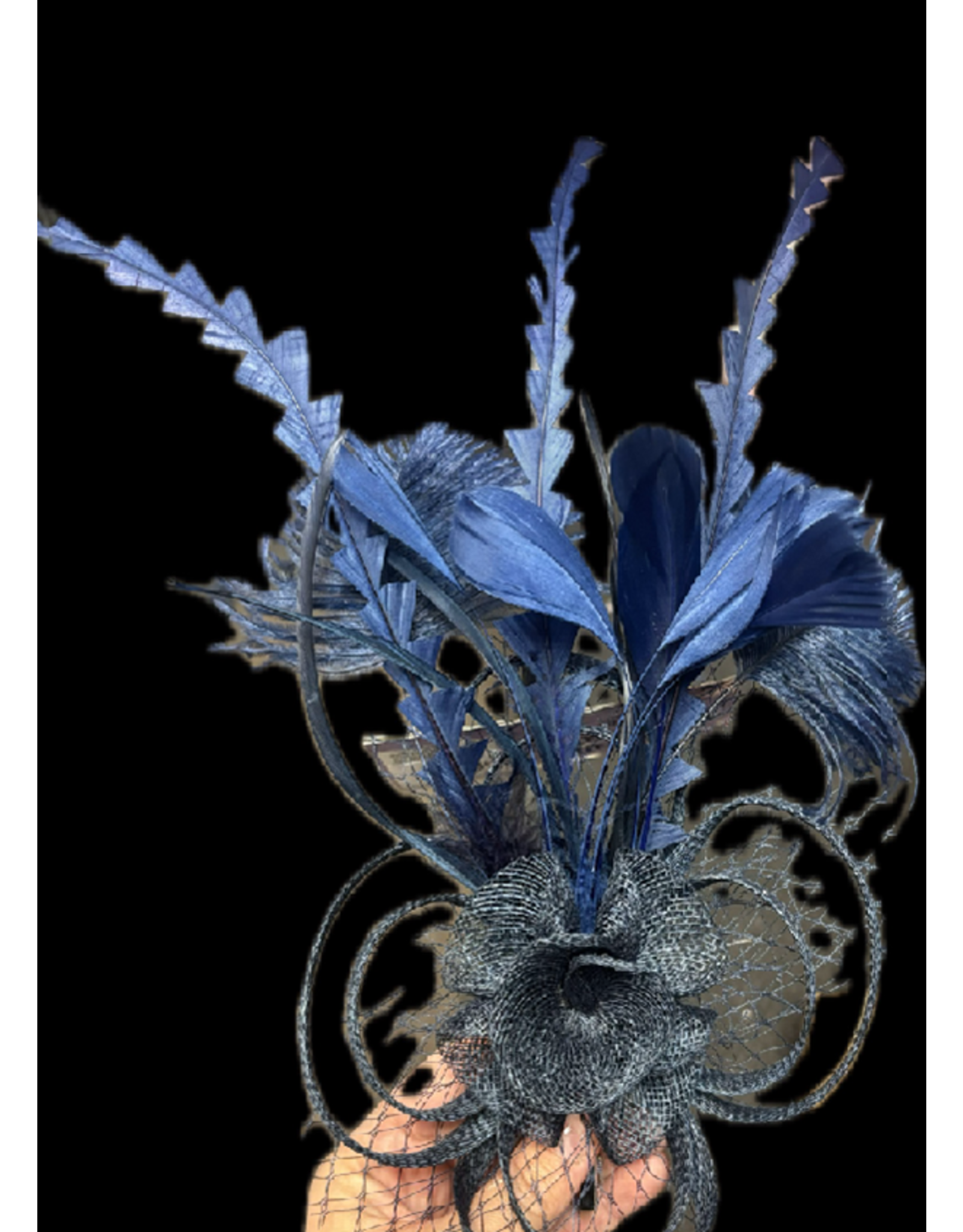 HM Smallwares Blue Flyaway Fascinator