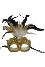 KBW Mask with Lace and Feathers
